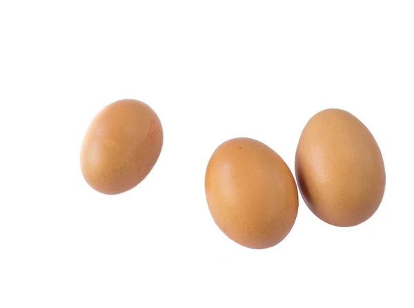 Three brown eggs — Stock Photo, Image