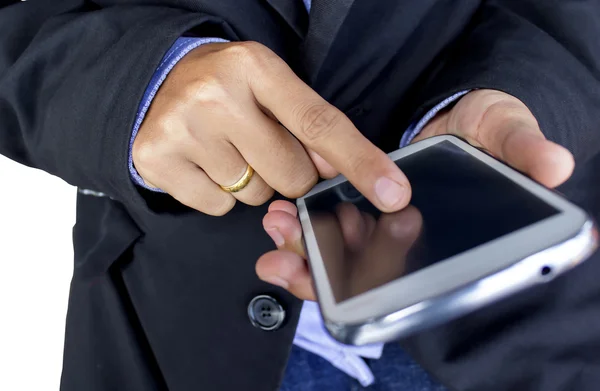 Hands holding smartphone — Stock Photo, Image