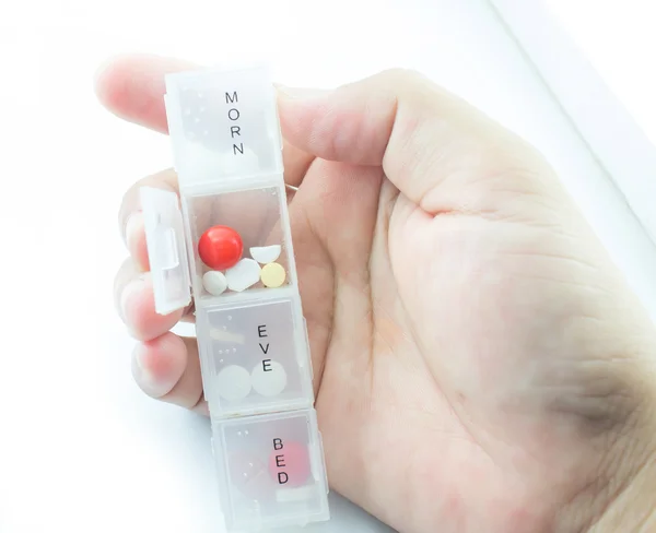 Medicine in pill box . — Stock Photo, Image