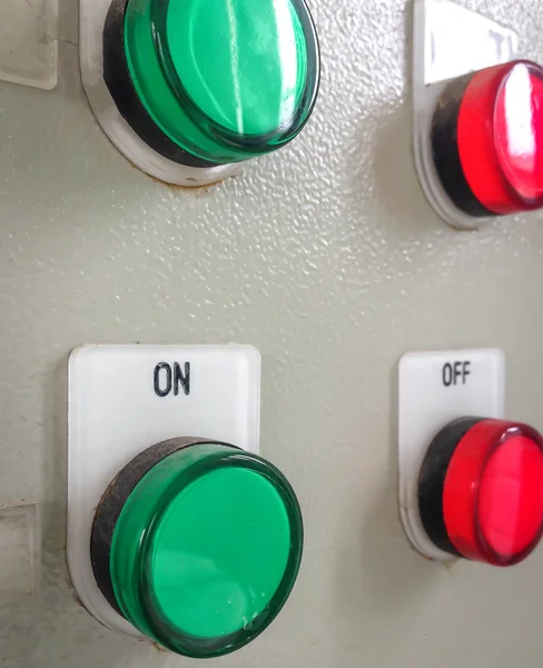 Botões no painel de controle — Fotografia de Stock