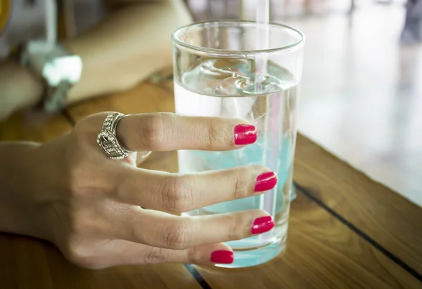 Female hand with stylish colorful nails Stock Image