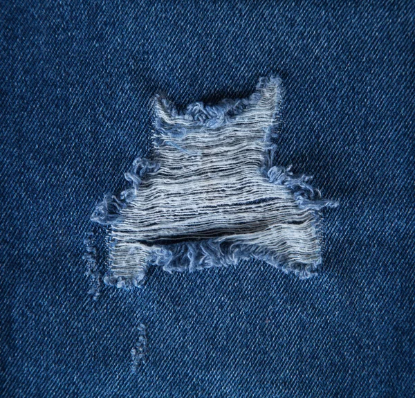 Calça Azul Rasgada Conceito Moda — Fotografia de Stock