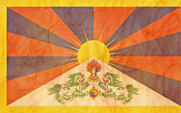Vlajka Tibetu — Stock fotografie