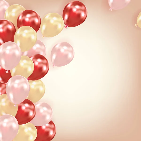 Fond Festif Avec Des Ballons Air Conception Vacances Pour Fête — Image vectorielle