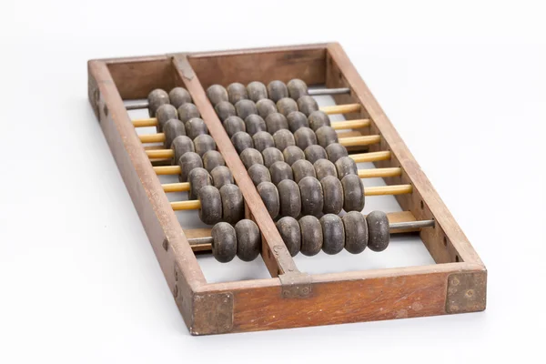 Antique wooden abacus on white — Stock Photo, Image