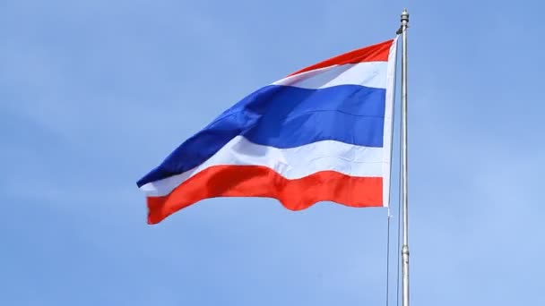 Thailandse vlag wapperend — Stockvideo