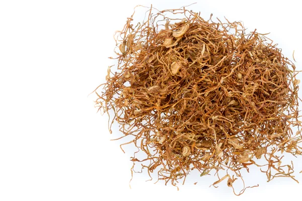 Beyaz arka plan üzerinde çiğneme tütün