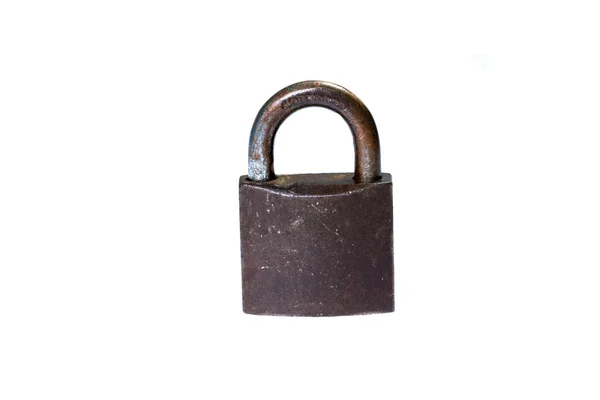 Locked padlock close-up isolated — Stock Photo, Image