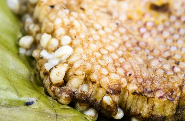 Roasted immature beehive on banana leaves — Stock Photo, Image