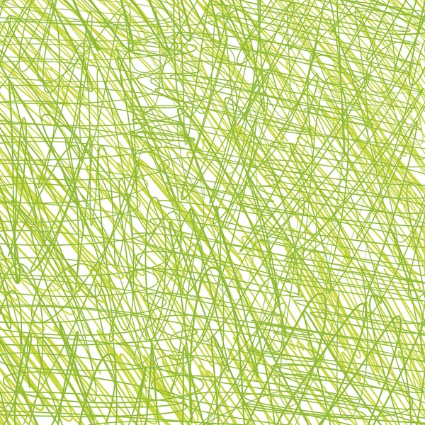 Groene pen verstrengeld lijn patroon schets. Uitgebroed tekening. Handgetekende vector. Abstracte achtergrond. — Stockvector