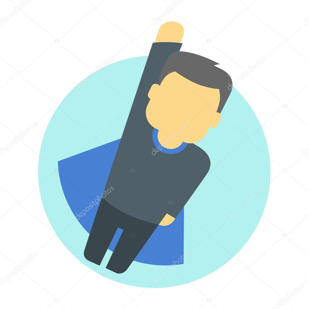Superman logo concise boy vector illustration