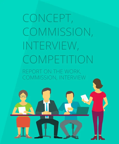 Üç kişi mülakat kadın masa.