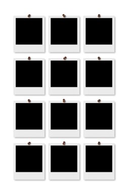 Boş Polaroid Fotoğraf Çerçeveleri