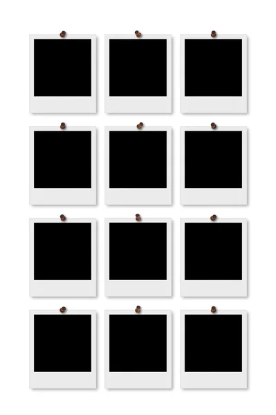 Molduras de fotos Polaroid em branco Imagem De Stock