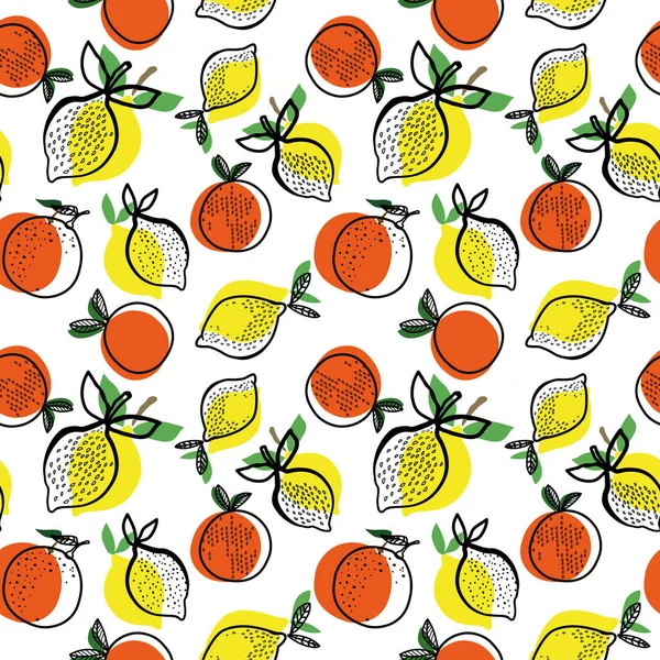 Płynne Tło Kolorowymi Owocami Jasny Wzór Cytryn Pomarańczy Nadaje Się — Zdjęcie stockowe