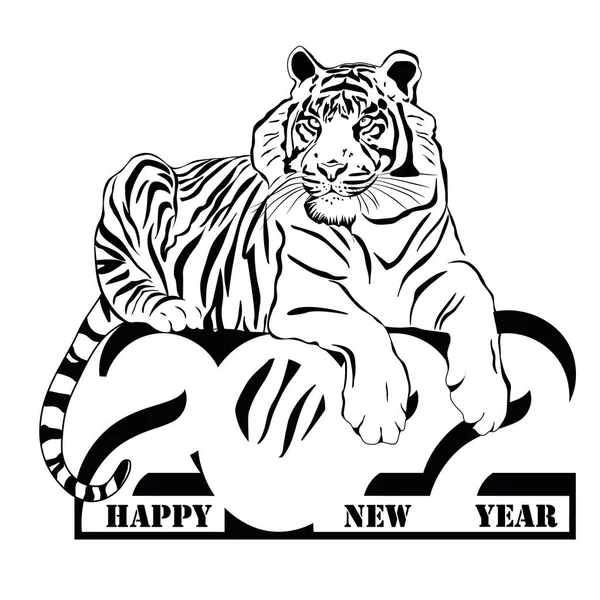 Frohes Chinesisches Neujahr Des Tigers 2022 Neujahr Das Jahr Des — Stockvektor