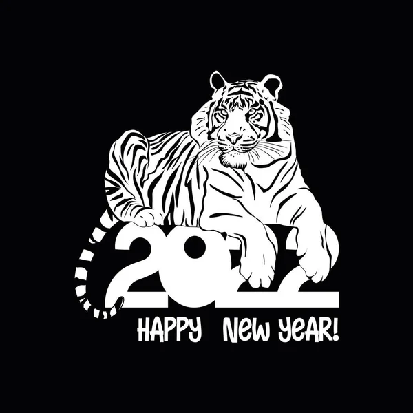Frohes Chinesisches Neujahr Des Tigers 2022 Neujahr Das Jahr Des — Stockvektor