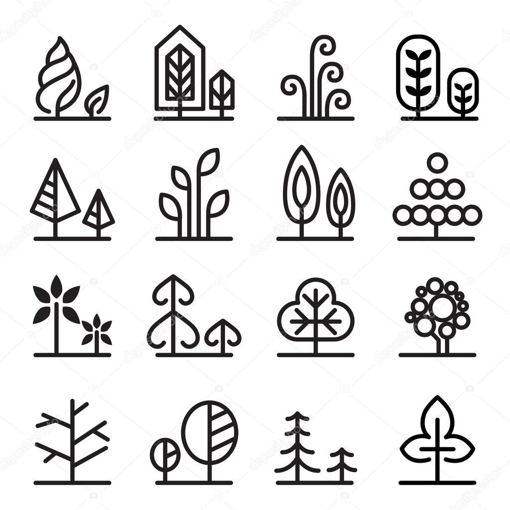 Cute Tree icon vector illustration