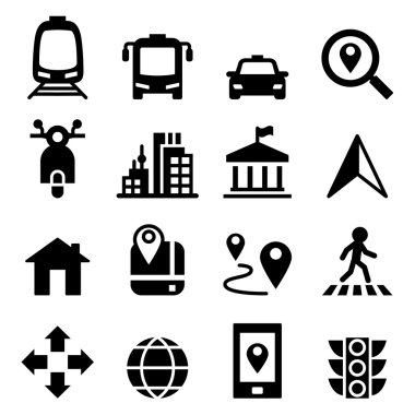 Harita simgesi illüstrasyon simge