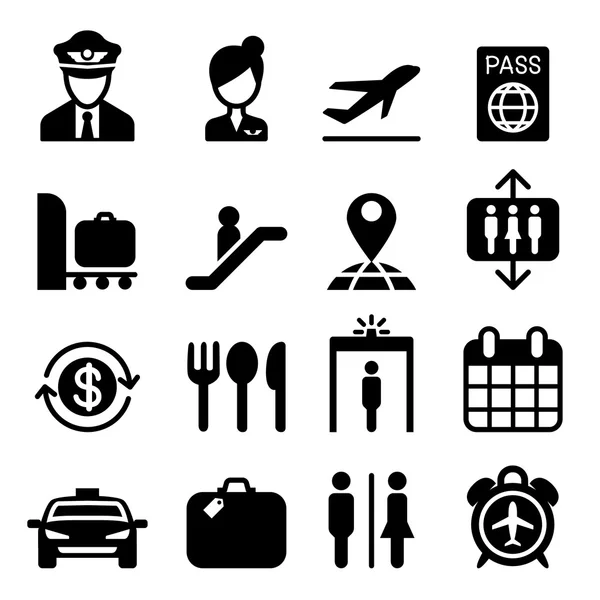 Luchthaven pictogram illustratie symbool — Stockvector