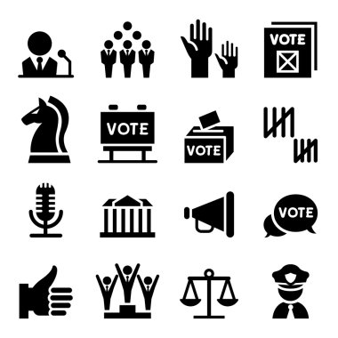 Demokrasi simge vektör çizim simgesi ayarla