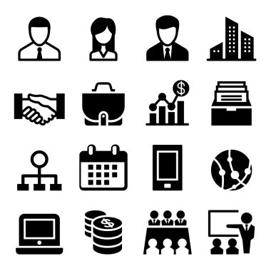 vektör çizim sembolü iş Icon set