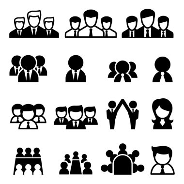 Ekip çalışması simge vektör çizim simgesi ayarla