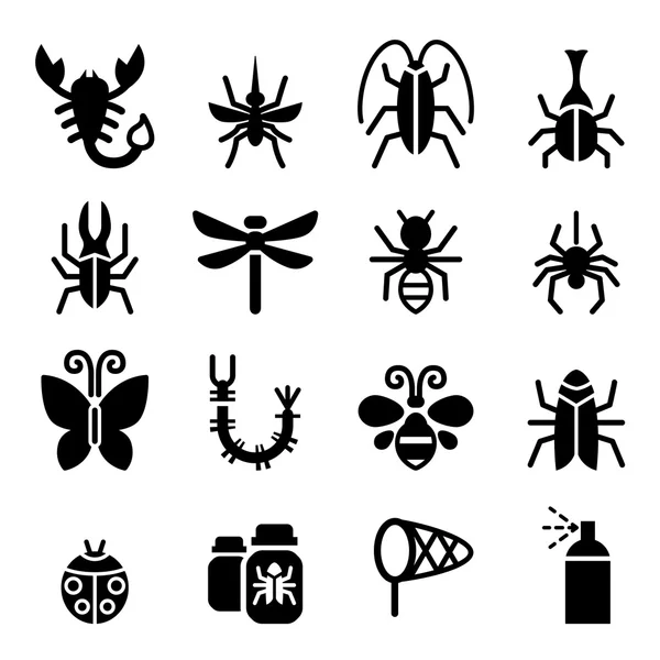 Bug & Insect icon set vector illustration  symbol — Stock Vector
