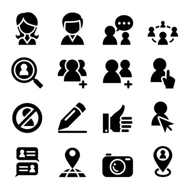 Sosyal ağ simge vektör çizim grafik tasarım