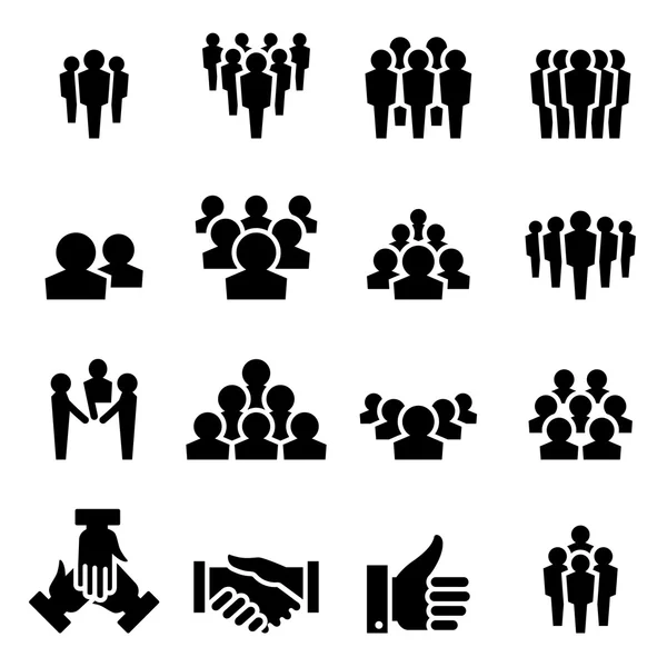 Team icon set ilustração vetorial design gráfico —  Vetores de Stock