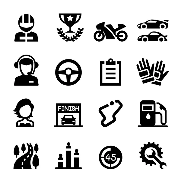 Racing icon set — Stock Vector