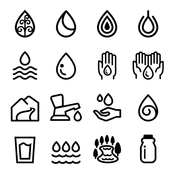 Conjunto de ícones de água —  Vetores de Stock