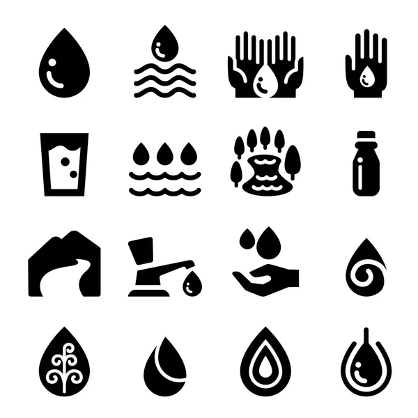 Conjunto de iconos de agua — Vector de stock