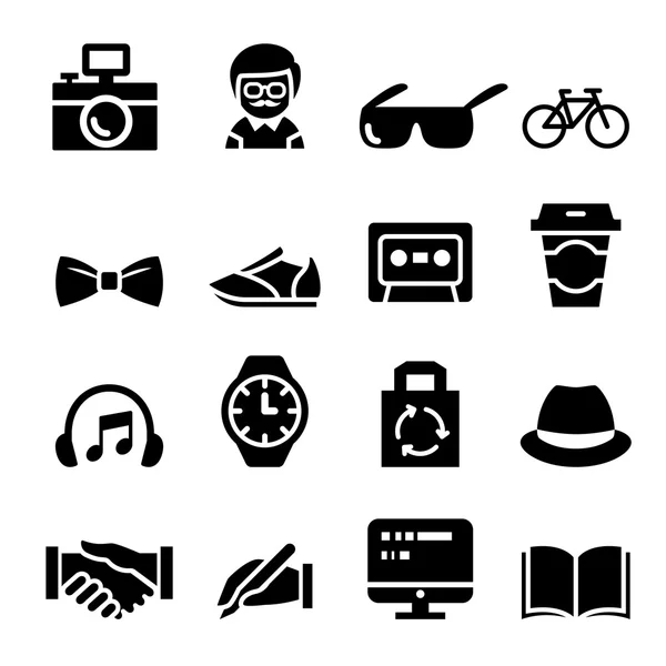 Conjunto de iconos Hipster — Archivo Imágenes Vectoriales