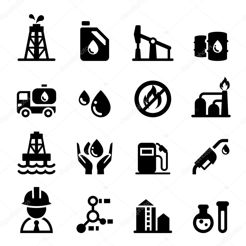 Oil icon set  Vector illustration Graphic design