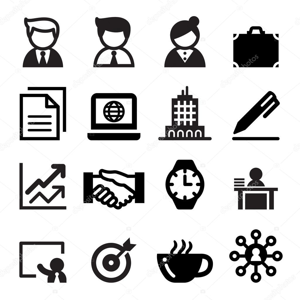 Business icon set Vector illustration Graphic Design