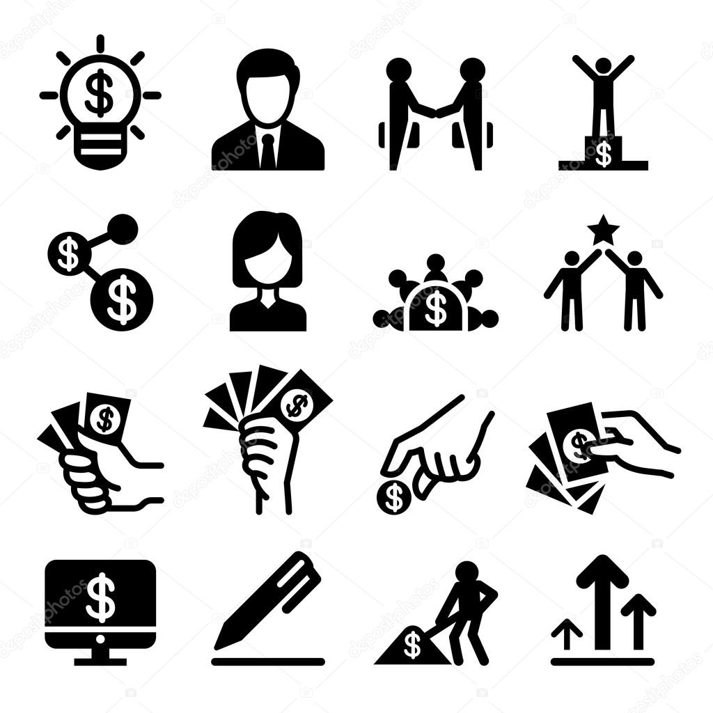 Business success icon set Vector illustration Graphic Design
