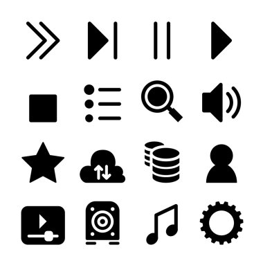 Media player Icon set