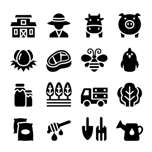 Tarım Çiftlik Icon set — Stok Vektör