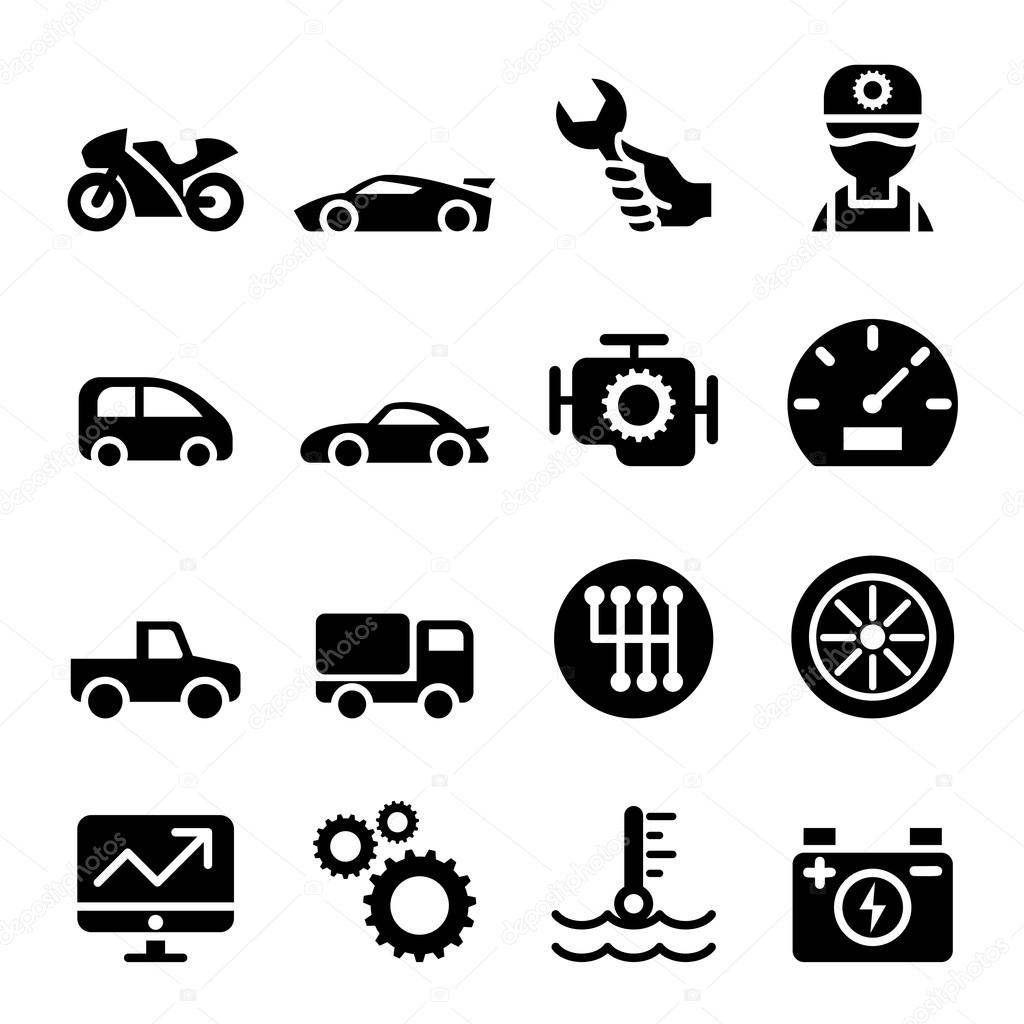 Car maintenance and repair icon set  vector illustration graphic design