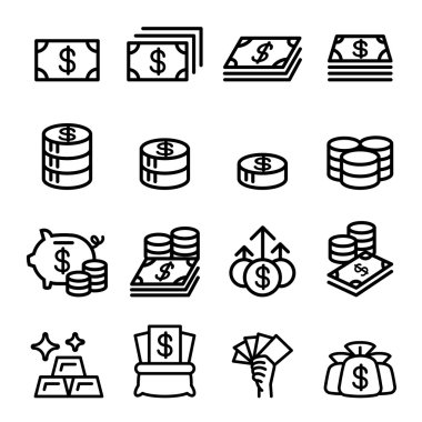 Para, kıymet, özellik, bozuk para, banknot, yatırım simgesi t