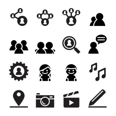 Sosyal ağ, Sosyal Medya Icon set