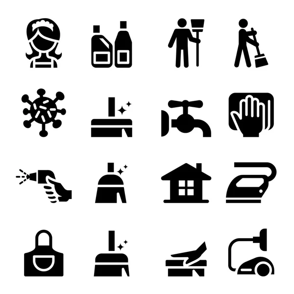 Set de iconos de limpieza — Archivo Imágenes Vectoriales