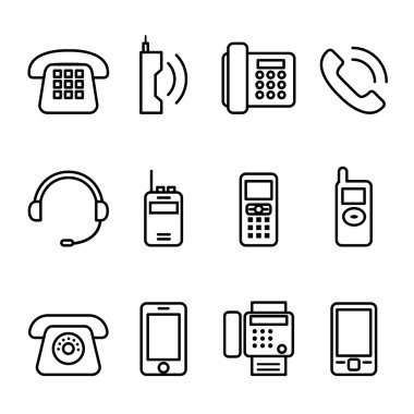 Telephone , Smar tphone , fax, mobile phone, cell phone, headset clipart