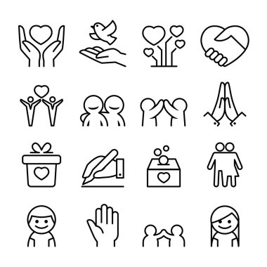 Bağış, verilmesi, koruma, dostluk, ilişki simgesi 