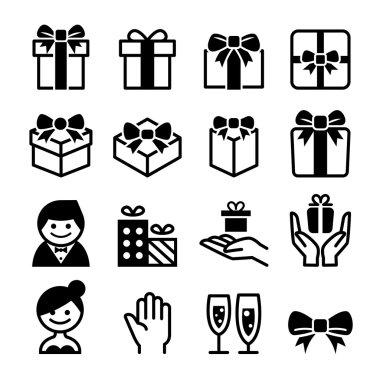 hediye kutusu simge seti