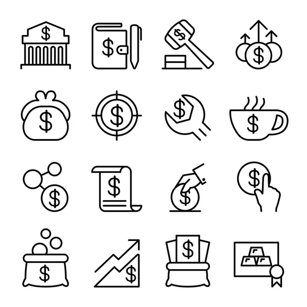 Investment , Financial , Saving Money, Economic icon set — Stock Vector