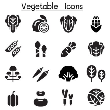 Sebze Icon set vektör çizim grafik tasarım