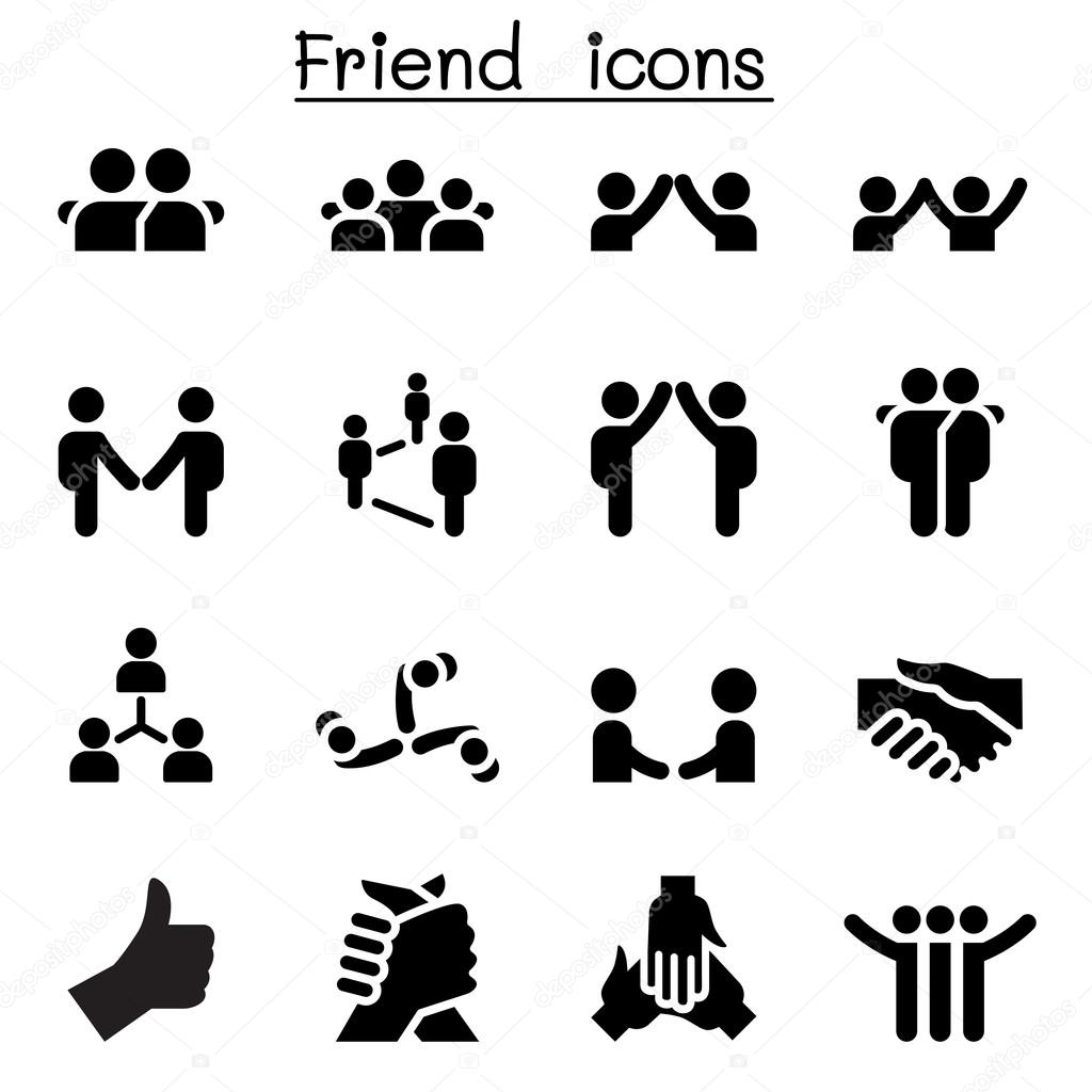 Friend & relationship icons vector Illustration graphic design