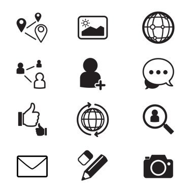Sosyal ağ Icons set